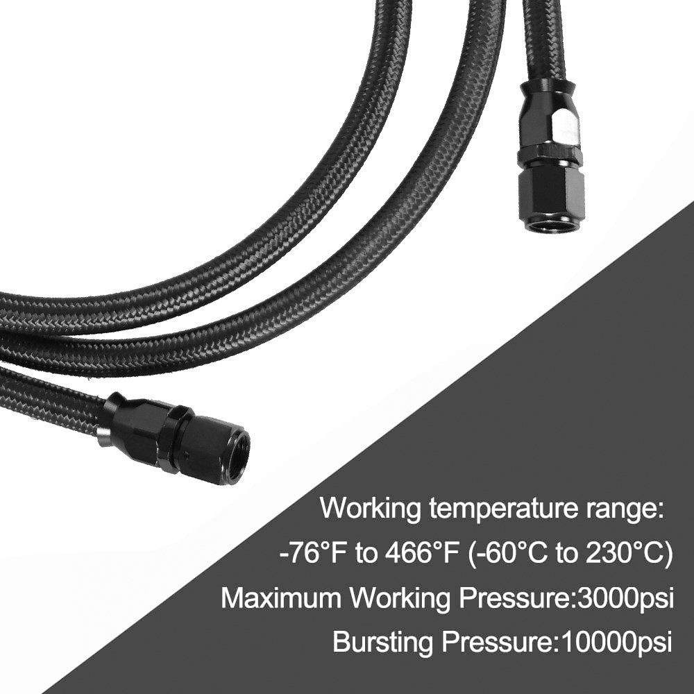 2 X 7Ft AN6 Flexible PTFE Tran - Flexible Hose Braided 리뷰 및 가격