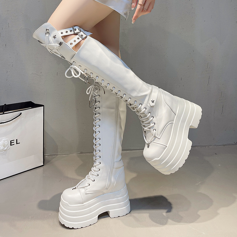 Punk Women Boots Ladies Cospla - Pipe Bending Spring 리뷰 및 가격