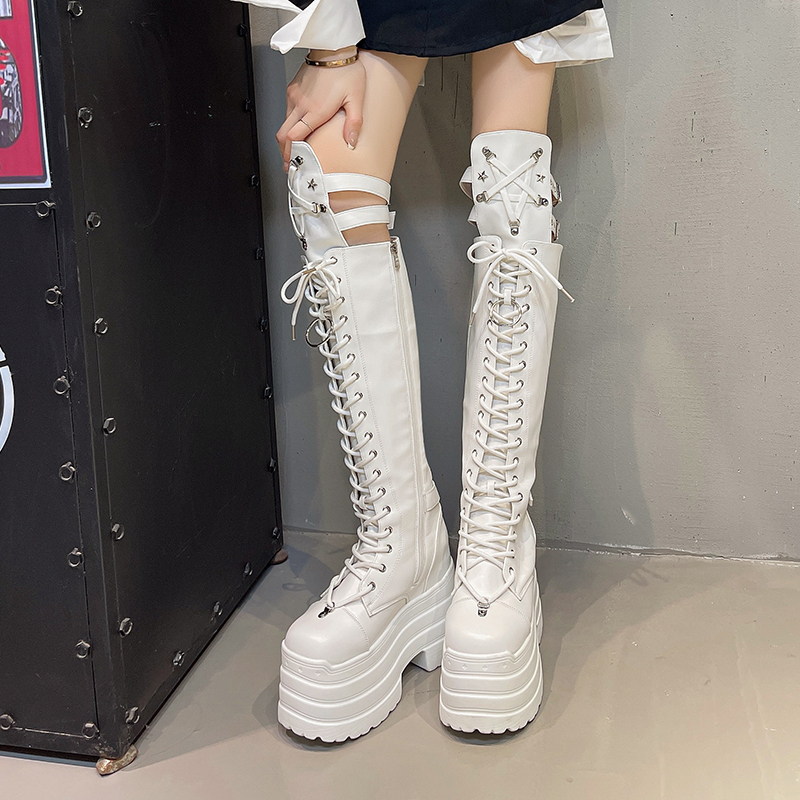 Punk Women Boots Ladies Cospla - Pipe Bending Spring 리뷰 및 가격