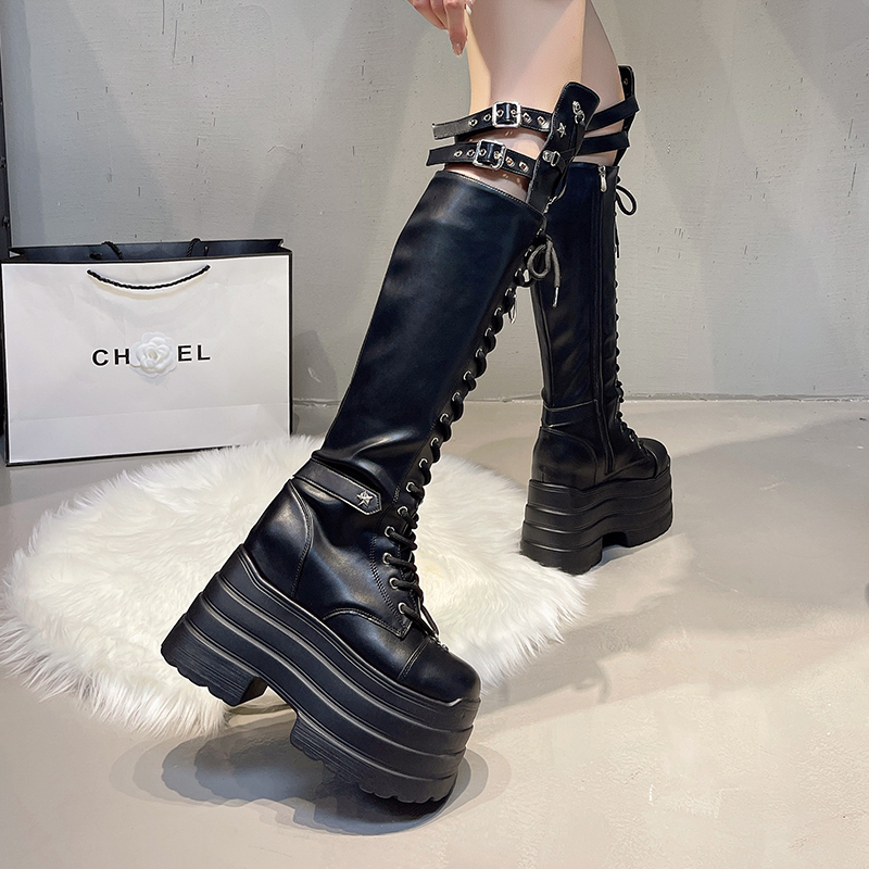 Punk Women Boots Ladies Cospla - Pipe Bending Spring 리뷰 및 가격