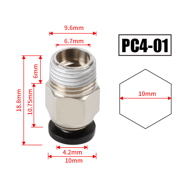 10pcs/lot PC4-M10 Pneumatic Co - Ptfe Tape Thread 리뷰 및 가격
