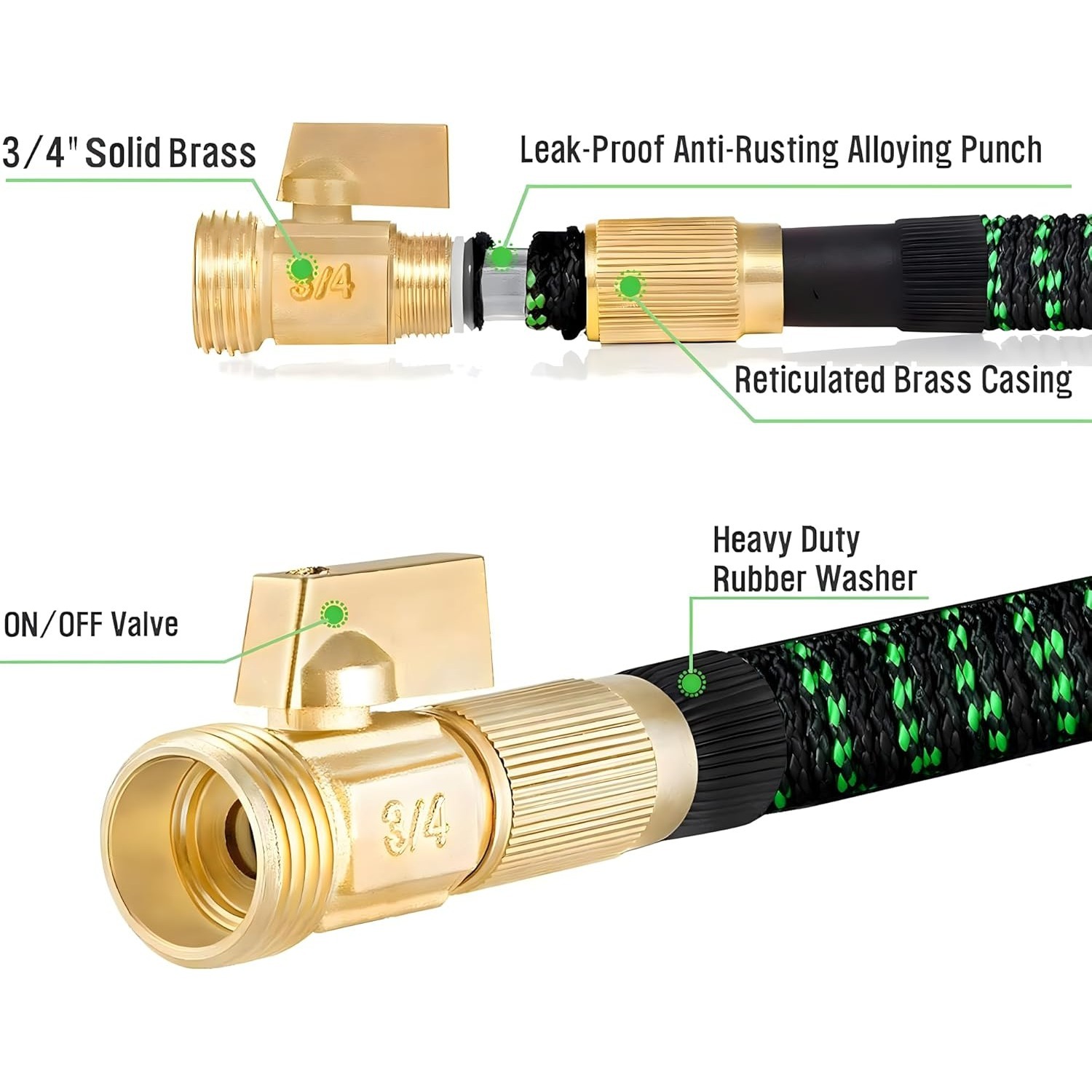 Non-Expandable Garden Hose wit - Flexible Hose Braided 리뷰 및 가격